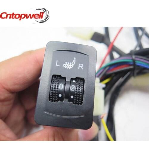 Seat Little waves 12V installed car seat heater round switch carbon fiber heated pads seat warmer