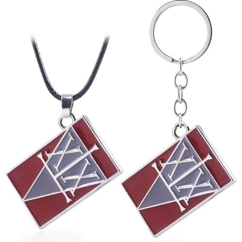 RJ HUNTERxHUNTER Double XX Letter Keychain Metal Geometric Plate Pendant Key Ring Car Bag Jewelry Accessories Gift