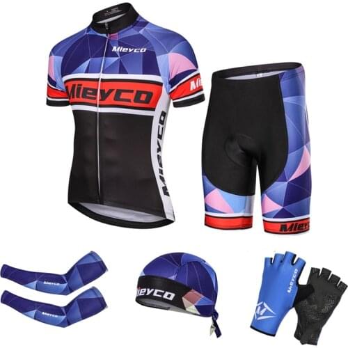 Cycling Jersey Set Short Sleeve Mens Suit Bike Accessories Summer Mountain Bike Clothing For Bicycle Spodenki Rowerowe Męskie