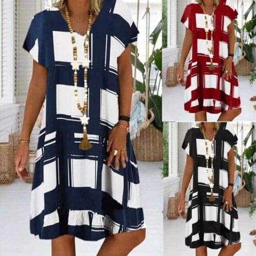 Модные платья в клетку YL China At AliExpress