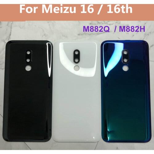 Battery Back Rear Cover Door Housing For MeiZu 16th Battery Cover repair For MeiZu 16th with camera lens back shell Replacement