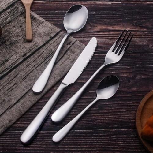 Western Tableware Steak Knife Fork Spoon Hotel High-End Gift Set 410 Stainless Steel Utensils High Quality