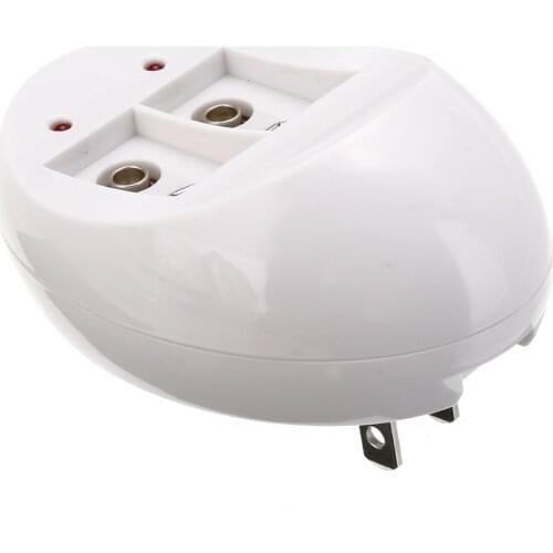 2 Slots 9V Li-ion/NI-MH/NiCd Rechargeable Battery Charger with LED Indicator for Smart Batteries Charger