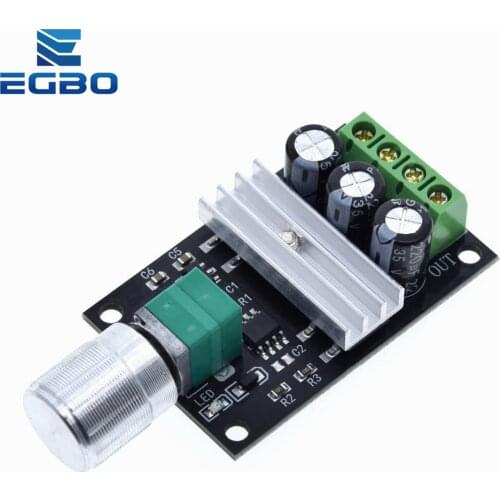 1PCS EGBO DC 6V 12V 24V 28VDC 3A 80W PWM Motor Speed Controller Regulator Adjustable 3A Motor Speed Controller Regulator