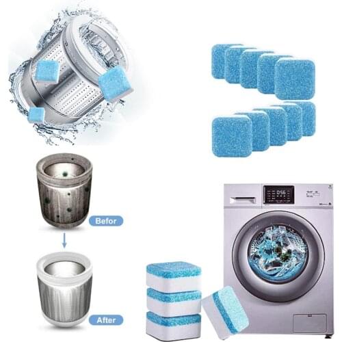 10/1pc Washing Machine Tank Cleaner Detergent Effervescent Tablet Multifunctional Deep Descaler Remover Household Cleaning Tool