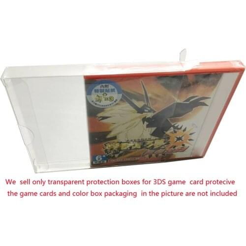 200pcs Transparent Clear Box Plastic PET Protector Collection Storage Case For 3DS US JP Game Card Color Box