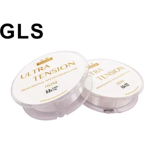 2020 GLS brand 100 meters transparent imported raw nylon strong tension main line strand fishing line