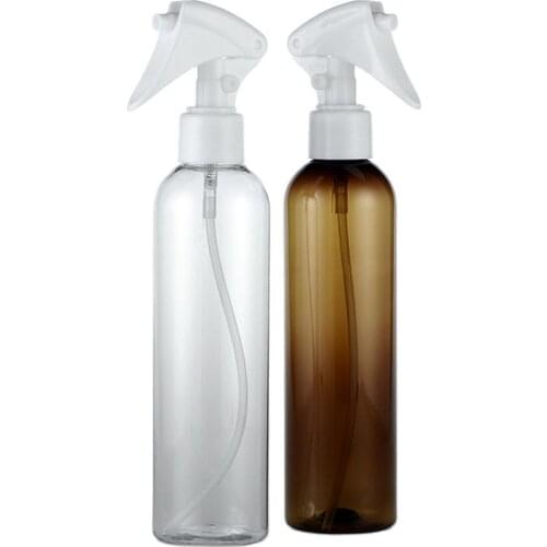 250ML X 25 Brown White Clear Spray Bottle Empty Sprayer Container For Hair Hydrating Plants Watering Refillable Plastic Bottles