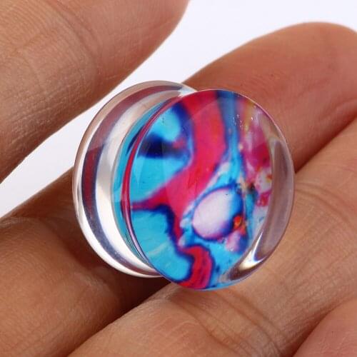 TIANCIFBYJS Acrylic Ear Plug Expanders UV Ear Gauges Piercing Body Jewelry Cartilage Earring Pircing Flesh Tunnels Mix 6 Sizes