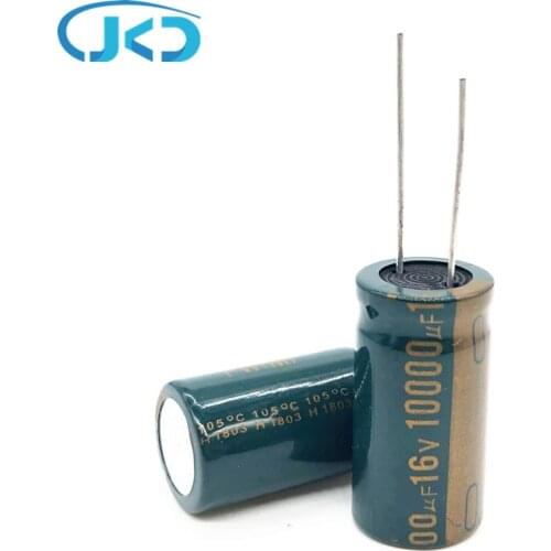 5pcs/lot 16V 10000UF 16*30mm high frequency low impedance aluminum electrolytic capacitor 10000uf 16v 20