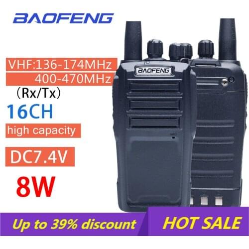 Baofeng UV-6 Walkie Talkie Long Range Two way Radio 136-174/400-480MHz VHF UHF Dual Band Handheld Radio Transceiver Interphone