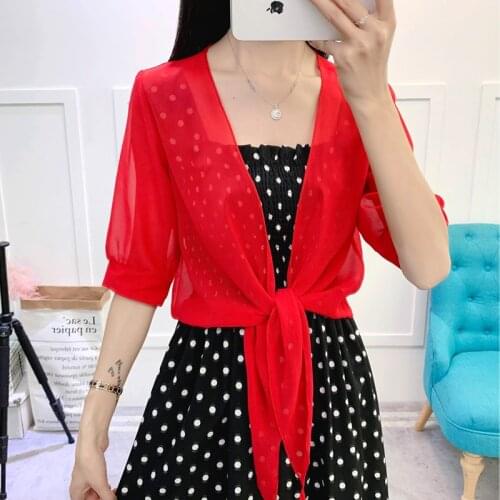 Black Red White Lace Bolero Women Open Front Party Dress Cape Shrug Ladies Chiffon Cardigan Wedding Jacket Bridal Wraps Shawls