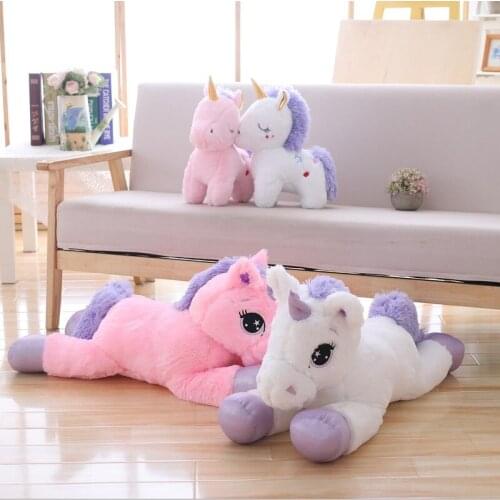 Giant Size Unicorn Plush Toy Soft Stuffed Cartoon Unicorn Dolls Animal Horse High Quality Gift for drop shiping