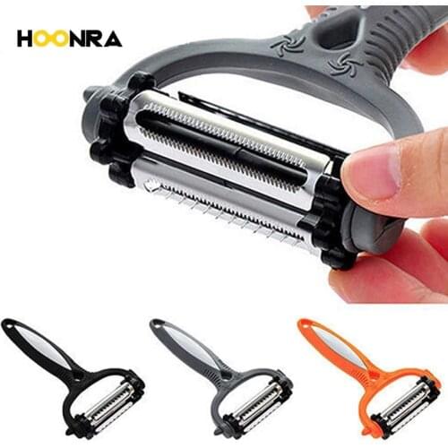 HOONRA Multifunctional 360 Degree Rotary Vegetable Peeler Cabbage Grater Potato Slicer Cutter Fruit Knife Kitchen Gadget