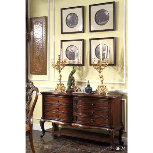 Hot sell solid wood living room and dining room side storage cabinet GF74