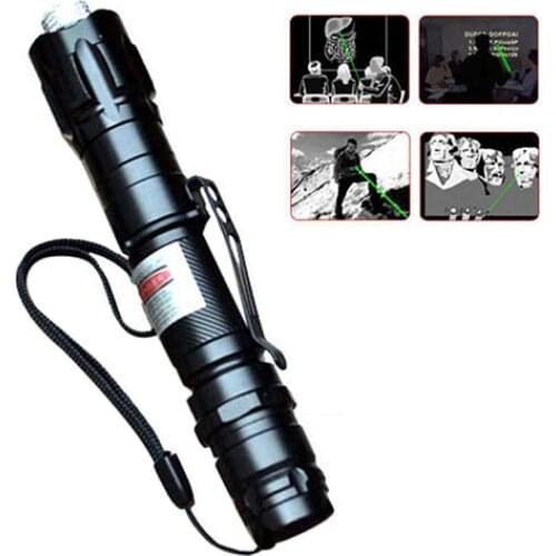Powerful Green Laser Pointer Pen Beam Light 5mW Lazer Power 532nm+18650+Charger
