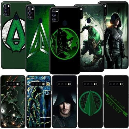GX79 Green Arrow Silicone Soft Case for Samsung S6 S7 Edge S8 S9 S10 S10E S20 Fe S21 S21s S30 Ultra Plus Lite