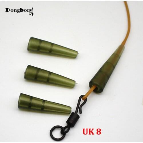 20PCS Carp fishing Mini Anti-Tangle Sleeves Connect with Fishing Hook Green Rubber Quick Change Hook Sleeve for Carp Fishing