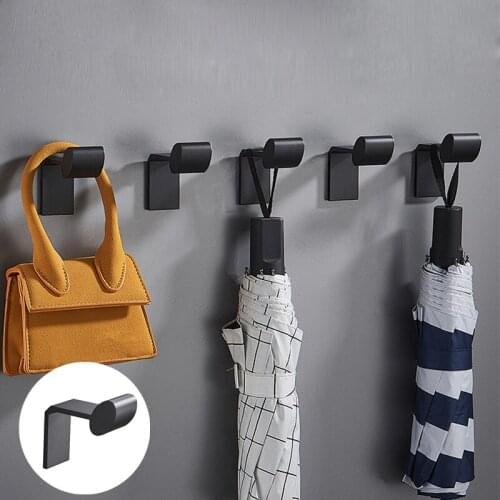 Bathroom Wall-mounted Coat Hooks Kitchen Living Room Door Back Towel Storage Holder Key Hanger