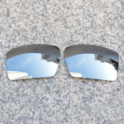 Wholesales E.O.S Polarized Enhanced Replacement Lenses for Oakley Eyepatch 2 Sunglasses - Silver Chrome Polarized Mirror