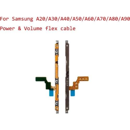 Swith Power on off Volume Side Button Flex Cable For Samsung Galaxy A20 A205F A30 A305F A40 A405F A50 A505F A60 A70 A80