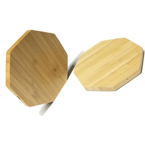 Portable Qi Wireless Charger Slim Wood Charging Pad For iPhone 8 Plus X Wireless Phone Charger For Samsung S6 S7 S9 S8