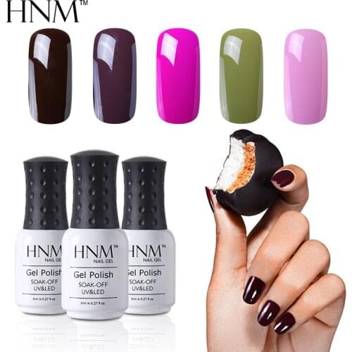 HNM 8ml Top Base Primer Nail Polish Gorgeous Color Nail Varnish Nagellak Semi Permanent Nail Polish Lucky Lacquer Sock Off
