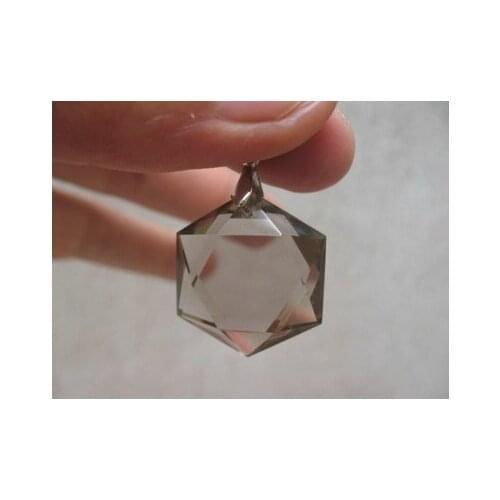 Rare NATURE smoky crystal quartz gemstone pendant reiki healing