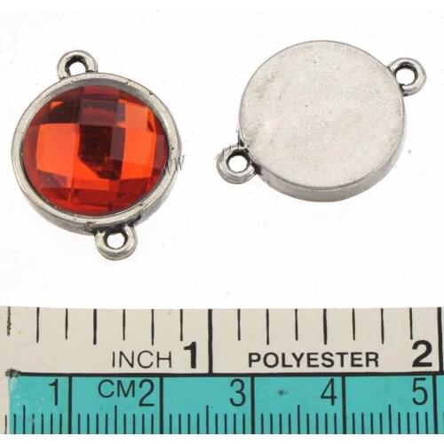 Cord Chain Bracelet Connector DIY Cabochon Acrylic Crafts Custom-Made Round Silver Metal Fashion Jewelery Findings 26*19mm 20pcs