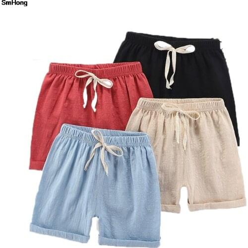 Shorts For Girls Boys Shorts Solid Cotton Shorts For Teens Childrens Pants Summer Kids Clothes for 2 3 4 5 6 7 8 9 10 Years
