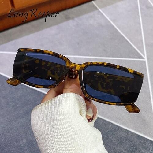 LongKeeper Small Rectangle Sunglasses Women Ins Retro Square Sunglasses Brand Designer Vintage Luxury Glasses Female Eyewear UV