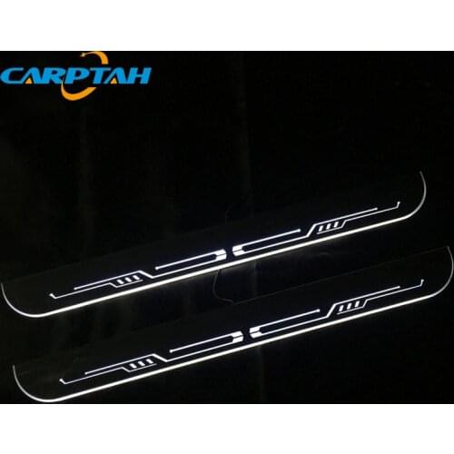 Carptah Moving LED Car Light Door Sill Scuff Plate Pathway Dynamic Streamer Welcome Lamp For Toyota Prius 2015 2016 2017 2018