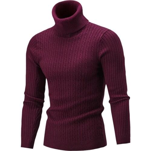 2021 NEW Hot sale Winter Mens Fashion Sweaters and Pullovers Men Brand Sweater Male Outerwear Jumper Knitted Turtleneck Sweater