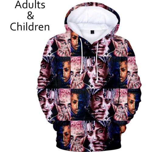 3D Juice WRLD Hoodies Men Women Sweatshirts New Harajuku Kids pullovers Autumn casual 3D Hoodie Hot Boys Girls Hip Hop Hooded