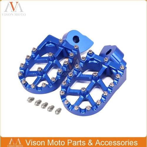 Billet MX Foot Peg Rest Pedal Footpeg For Husqvarna CR SM WR SMS SMR WRE TC TE TXC TXCi 50 65 125 150 250 300 310 360 400 449