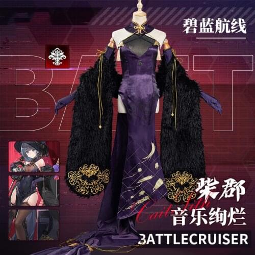 [Apr. STOCK] Anime Azur Lane Cheshire CaitSith Cheongsam Dress Party Uniform Cosplay Costume Women Halloween Free Shipping 2021
