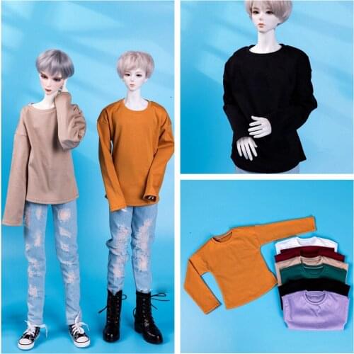 1/4 1/3 BJD Accessories Doll Clothes Loose Long Sleeve T-Shirt Top for BJD/SD MSD SD13 SD17 SSDF Uncle.Doll not included C790