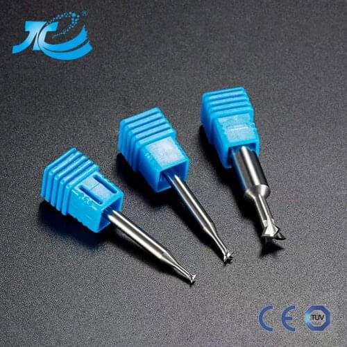 10Pcs Tungsten Carbide Dovetail End Mills 45 Degrees Dovetail CNC Milling Cutter Router Bits for Metal Caving D2-12mm