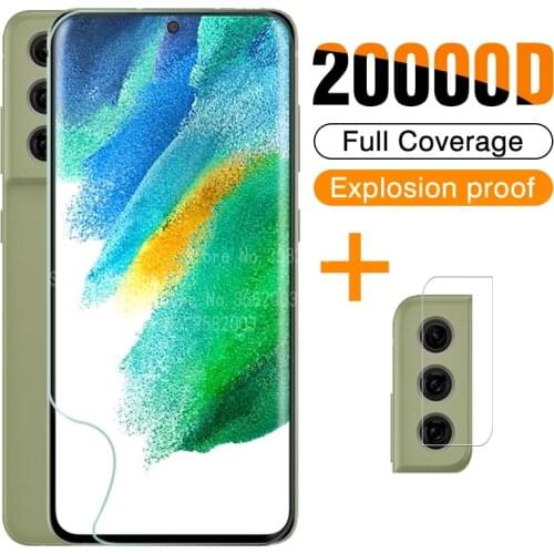 2 in 1 Camera Screen Protector For Samsung s21 fe s21fe s20 fe 20fe 21fe note 20 ultra 10 lite 10e s 9 8 10 + Soft Hydrogel Film