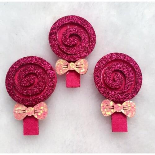 28*44mm 12pcs Lovely Lollipop Felt Cake Topper Cupcake Picks Birthday Party Baby Shower Dessert Baking Accessories -C783