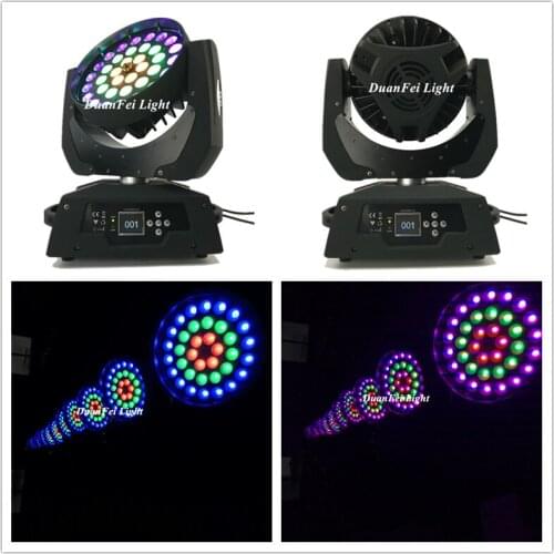 4Unites 36x18w Rgbwa UV 6in1 Ring Led Wash Moving Head Zoom Disco Decoration