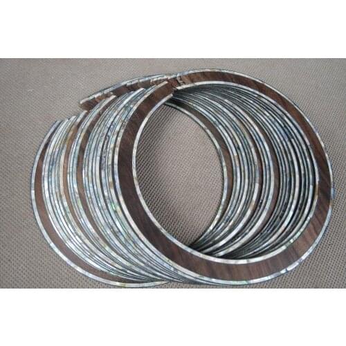 5PCS NEW ACOUSTIC GUITAR WOOD INLAY (ROSEWOOD +GREEN SHELL) ROSETTE B-15