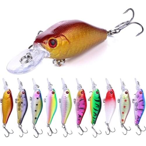 7cm 9g 1pcs Hard VIB Lures Fishing Minnow Bait Treble Hooks Crankbait Wobblers Fishing Tackle 3D Eyes