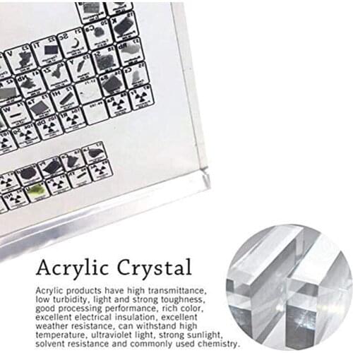 Acryli Chemical Elemenct Periodic Table of Elements Crafts With Real Elements Kids Teaching School Day Birthday Gifts