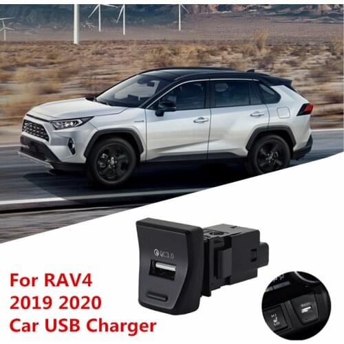 Car Quick Charge Car Charger QC3.0 USB Interface Socket Fast Car Charger For TOYOTA RAV4 2019 2020 2021 Accessories
