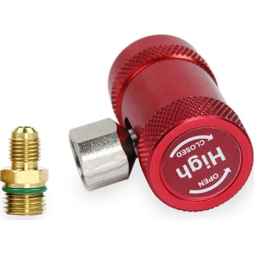 Automobile R1234yf Quick Couplers Fitting for Air Conditioning Evacuation and Recharging AC Charging Fittings Set of 2