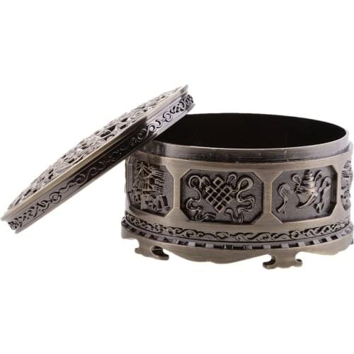 Chinese-Style Bronze Incense Censer Tibet Sandalwood Smoke Burner Holder
