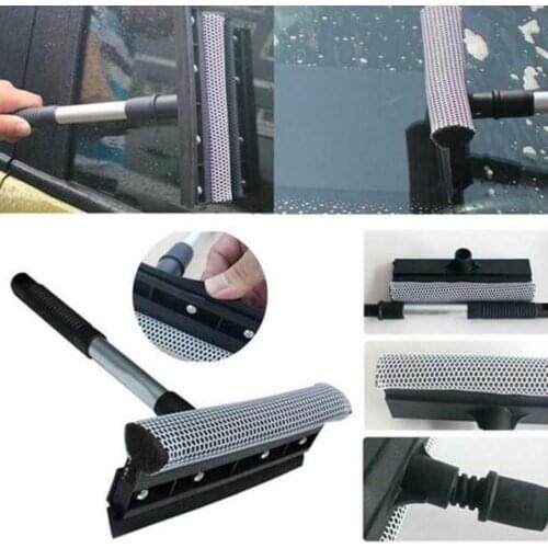 Cleaning Brush Extendable Rubber Window Cleaning Squeegee Sponge For Windshield Super Fiber Cleaning Cloth Scraper Brush Tools