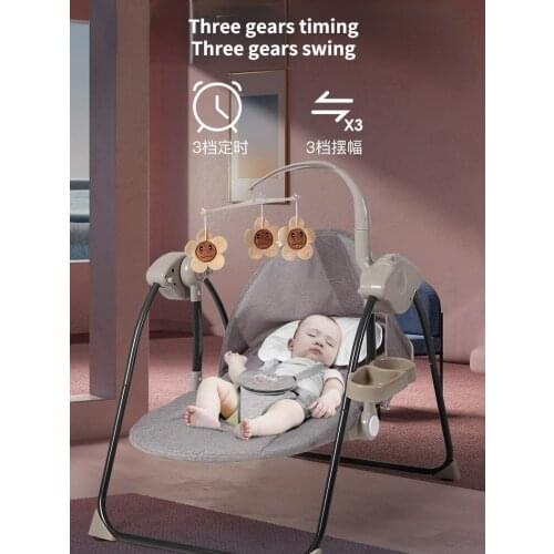 Baby electric shake rocker coaxing wa cradle bed with baby coaxing sleeping comfort chair recliner seat for doll kids couches