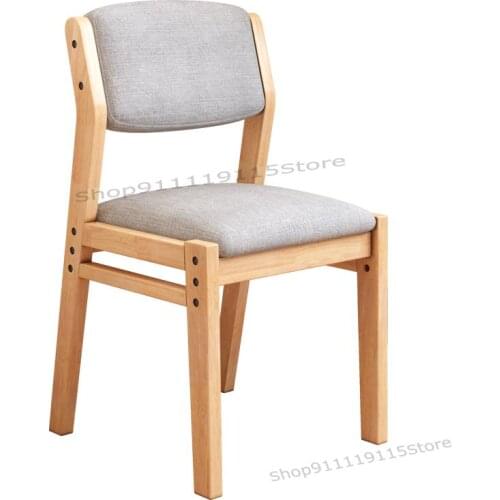 Home Simple Solid Wood Computer Chair Comfortable Student Study Chair Writing Chair Desk Chair Adjustable Back Chair